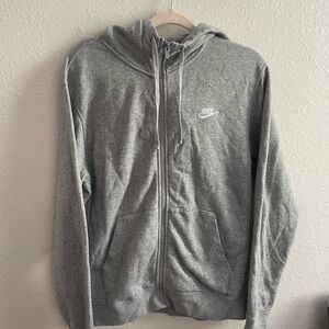 Nike Gray Zip Up Hoodie Sweater
